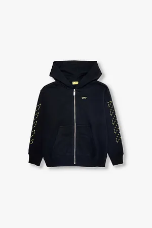 OFF-WHITE Arrow Brand-print Cotton-jersey Hoody 8-12 Years