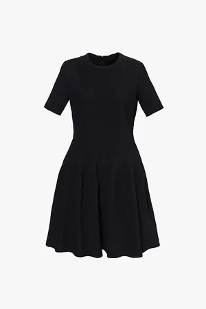 CFCL Hypha Round-neck Rib-knit Recycled-polyester Mini Dress