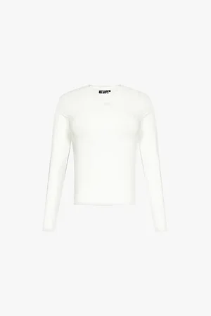 The Couture Club Emblem Brand-embroidery Stretch-cotton Top