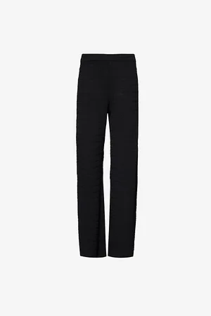 Pretty Lavish Bridget Crochet Wide-leg High-rise Knitted Trousers