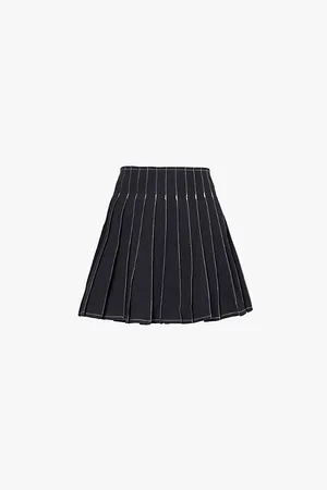 Amy Lynn Ziggy Pleated Cotton Mini Skirt