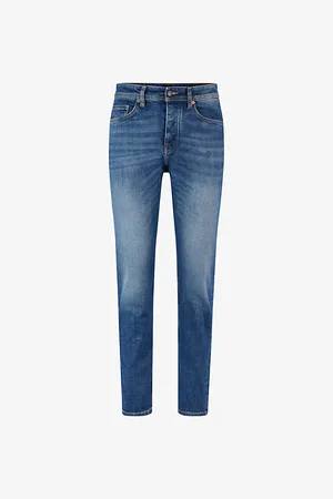 HUGO BOSS Regular-fit Tapered-leg Stretch-denim Jeans