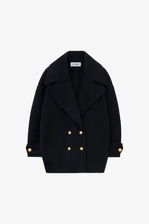 Loewe Pebble Button-embellished Wool Coat