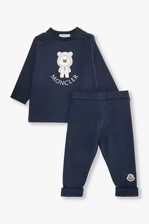 Moncler Brand-print Cotton-jersey Tracksuit 3 Months - 24