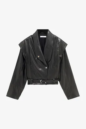 IRO Yukito Belted-waist Relaxed-fit Leather Jacket