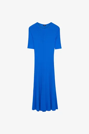 Joseph Fit-and-flare Ribbed Knitted Midi Dress