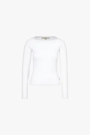 REMAIN Birger Christensen Straight-across-neckline Long-sleeves Stretch-recycled-polyester Top