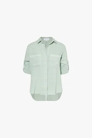Bella Dahl Split-back Patch-pockets Woven Shirt