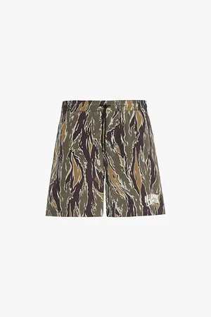 Billionaire Boys Club Camo Print Drawstring Waistband Swim Shorts