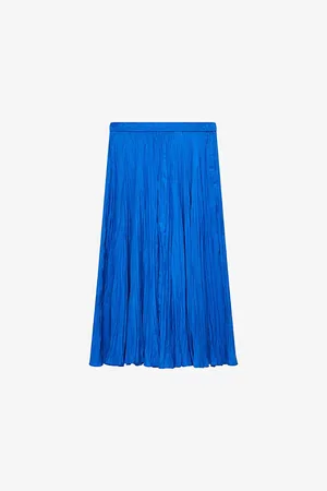 Joseph Sully Crinkled-texture Habotai-silk Midi Skirt