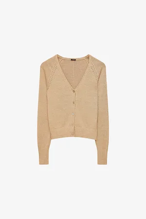 Joseph Openwork Raglan-sleeve Stretch Linen-blend Cardigan