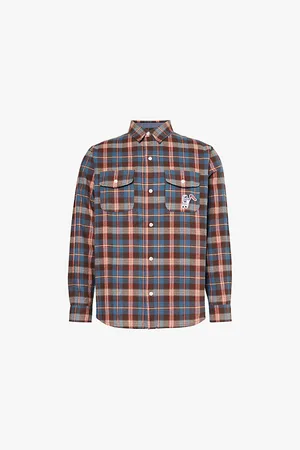 Billionaire Boys Club Check Pattern Branded Regular-fit Cotton Shirt