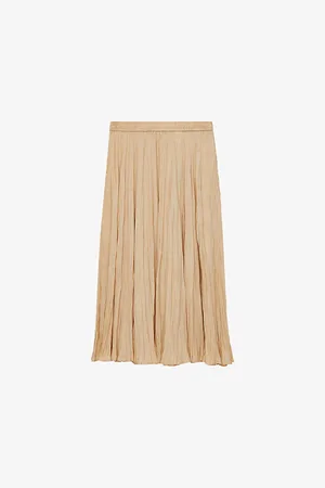 Joseph Sully Crinkled-texture Habotai-silk Midi Skirt