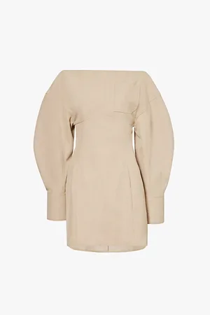 Jacquemus La Robe Casaco Boat-neckline Twill Mini Dress