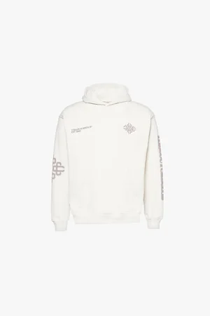 The Couture Club Blurred Emblem Text-print Relaxed-fit Cotton-jersey Hoody