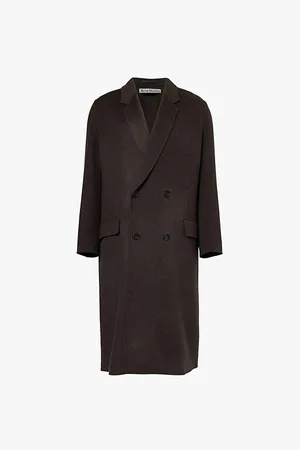 Acne Studios Dojack Houndstooth Relaxed-fit Wool-blend Brushed Coat
