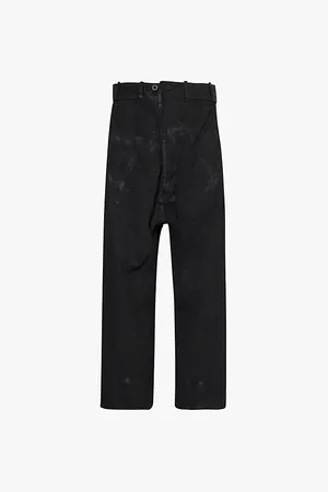 11 BY BORIS BIDJAN SABERI Pleat-front Relaxed-fit Stretch-cotton Trousers