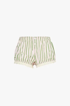 Jaded London Puffball Striped-print Mid-rise Woven-blend Shorts