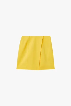 Reiss Cleo Wrap-front Stretch-woven Mini Skirt