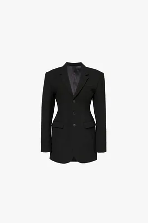 WARDROBE.NYC M8 Longline Notch-lapel Single-breasted Virgin-wool Blazer