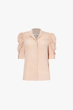 Frame Gillian Puff Sleeves Silk Shirt