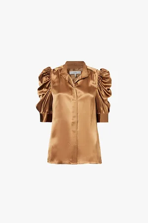 Frame Gillian Puff Sleeves Silk Shirt