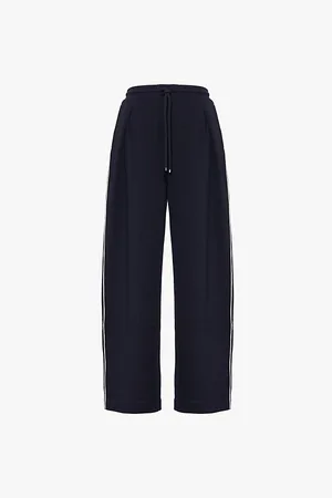 Max Mara Curve Straight-leg Mid-rise Cotton-blend Jogging Bottoms