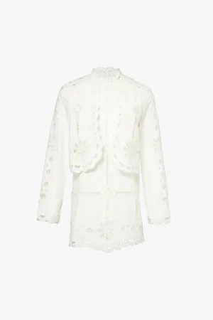Isabel Marant Praline Embroidered Cotton Blouse