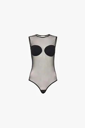Nensi Dojaka Moulded Cups Stretch-mesh Bodysuit