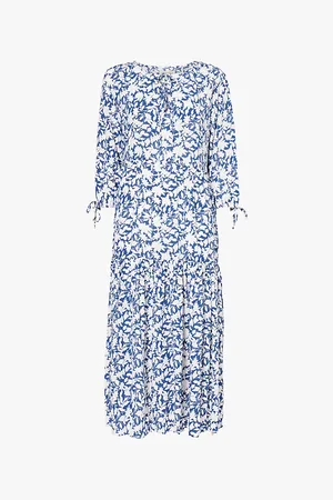 ASPIGA Virginia Floral-print Woven Midi Dress