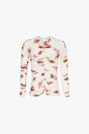 MAGDA BUTRYM P14 Flower-print Stretch-woven Blouse
