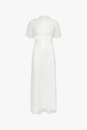 Amy Lynn Azeala Rhinestone-embellishment Woven Maxi Dress