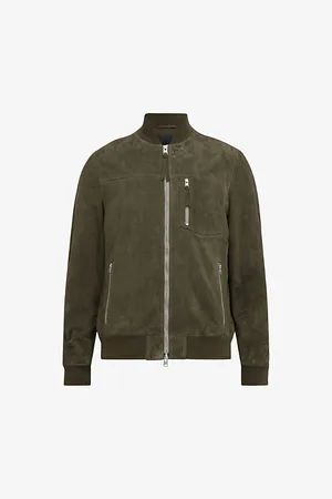 AllSaints Kairo Regular-fit Zip-up Suede Bomber Jacket
