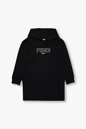 Fendi Hooded Branded Cotton-jersey Dress 6-12+ Years