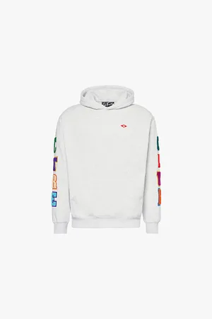 The Couture Club Multi-badge Chenille Relaxed-fit Cotton-blend Jersey Hoody