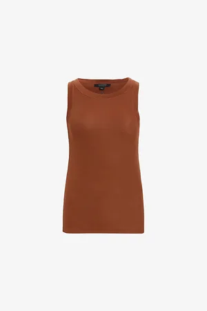 AllSaints Rina Round-neck Sleeveless Stretch-woven Tank
