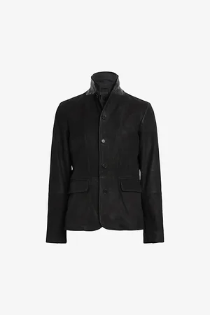 AllSaints Survey Double-layered Leather Blazer