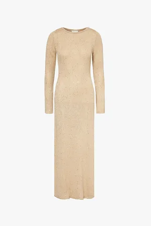 Pretty Lavish Anastasia Sequin-embellishment Slim-fit Knitted Maxi Dress