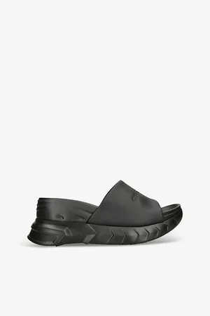 Givenchy Marshmallow Logo-debossed Low Leather Wedges