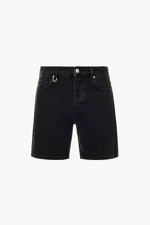 NEUW Lou Short Brand-patch Relaxed-fit Stretch-denim Shorts