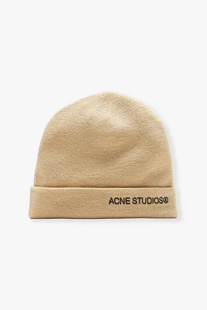 Acne Studios Brand-print Wool Beanie Hat