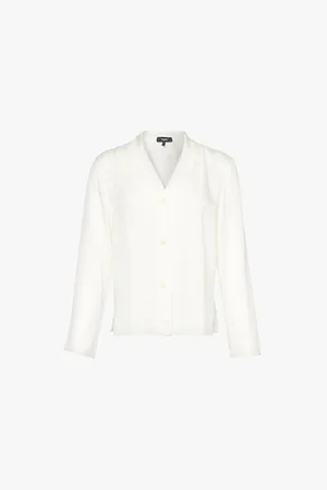 THEORY Notched Lapels Long-sleeves Regular-fit Silk Blazer