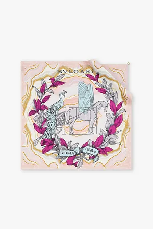 Bvlgari Heritage Mythology Graphic-print Silk-twill Scarf