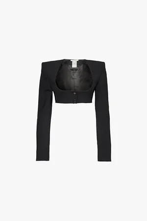 Nensi Dojaka M12 Padded Shoulders Woven Blazer