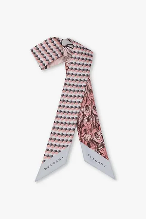 Bvlgari Heritage Mythology Mini Shelley Graphic-print Silk-twill Scarf