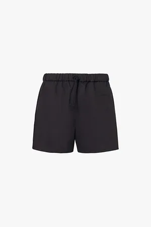 Simone Rocha Drawstring Waistband Flared-leg Mid-rise Twill Shorts