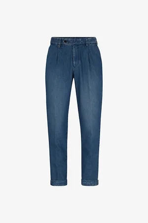 HUGO BOSS Slim-fit Straight-leg Denim Trousers