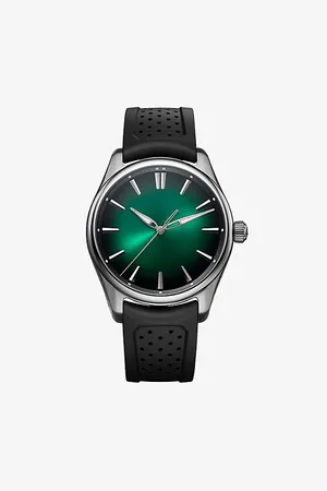 H. Moser & Cie 3201-1201 Pioneer Stainless-steel and Rubber Automatic Watch