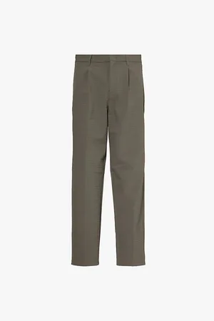 Emporio Armani Tech Textured Tapered-leg Relaxed-fit Stretch-woven Trousers