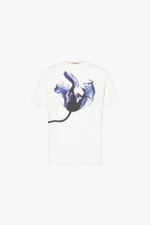 Paul Smith Flower-print Crew-neck Relaxed-fit Organic-cotton T-shirt